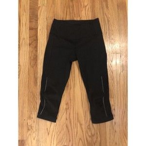 Lululemon‎ 4 Black Crop Leggings Athletic Lounge Yoga